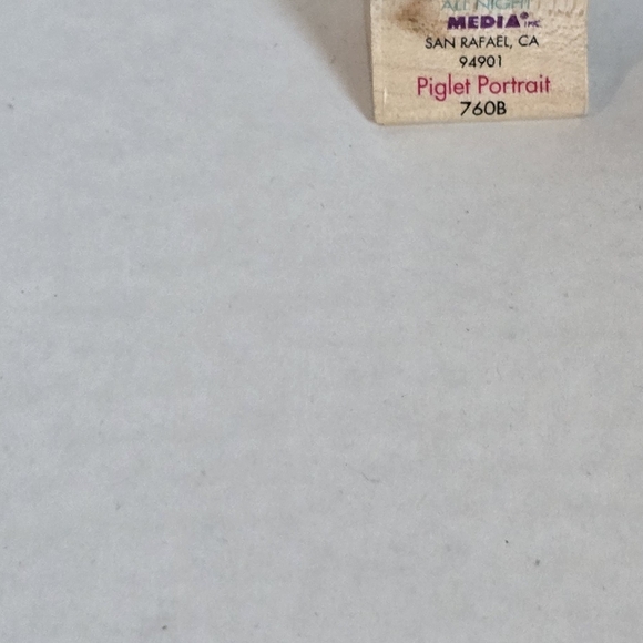 Piglet Picture wood mounted Rubber Stamp from All Night Media Disney . Vintage, - Picture 2 of 6